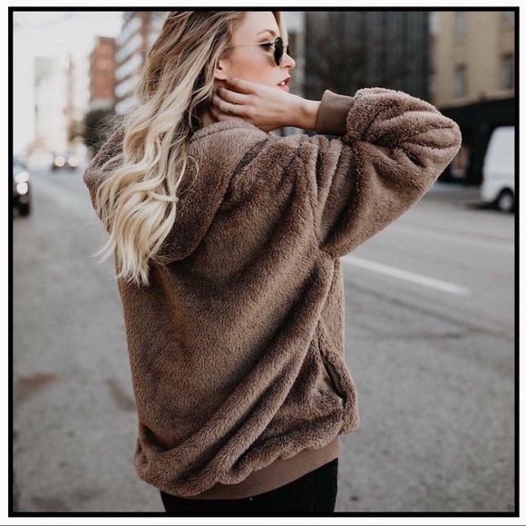 Half—Zip Faux Fur Pullover - Picture 7 of 7